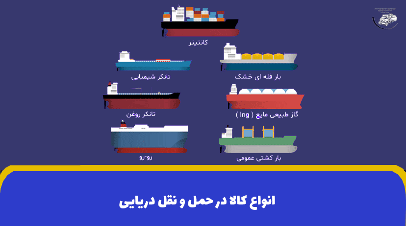 انواع کالا در حمل و نقل دریایی